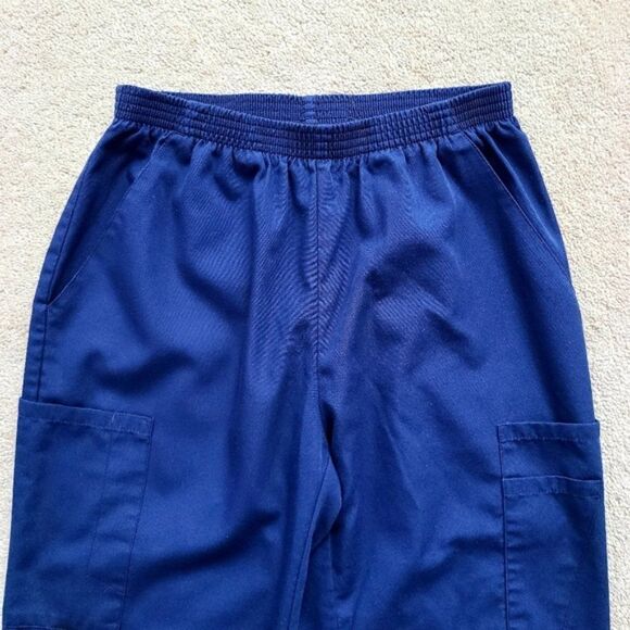 Scrubstar Women Blue Pull On Cargo Scrub Pants XS - Picture 3 of 15
